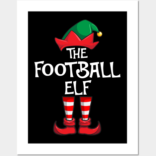 Football Elf Matching Family Christmas Sporty Posters and Art